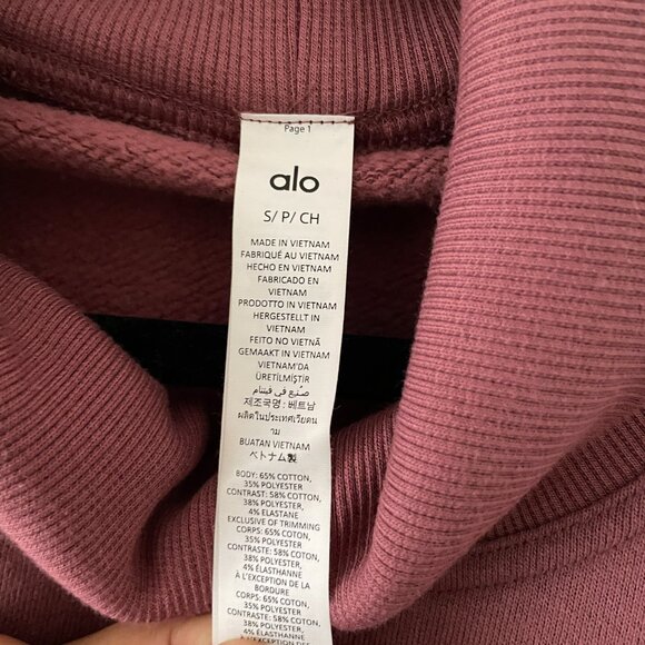 Alo Funnel Neck Pullover - Size Small - Picture 4 of 6